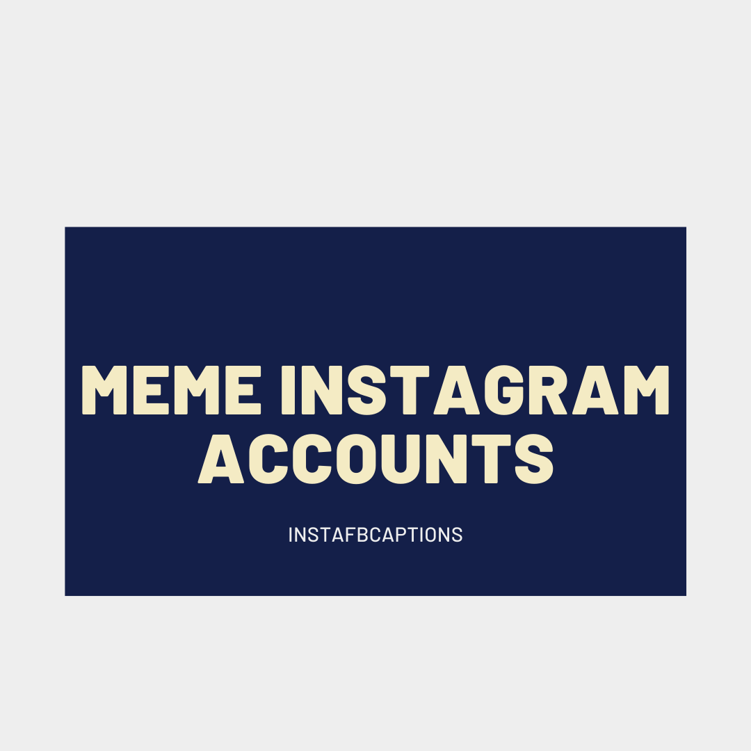 Meme Instagram Accounts  - MEME INSTAGRAM ACCOUNTS - Latest MEME INSTAGRAM Pages for Funny &#038; Epic Memes Daily
