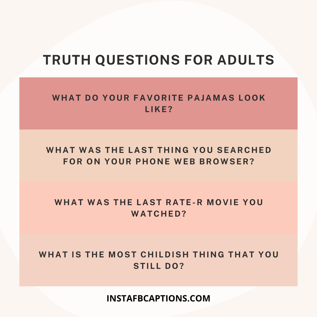 Truth Questions For Adults  - Truth Questions for Adults - 1000+ QUESTIONS for Truth Or Dare Game