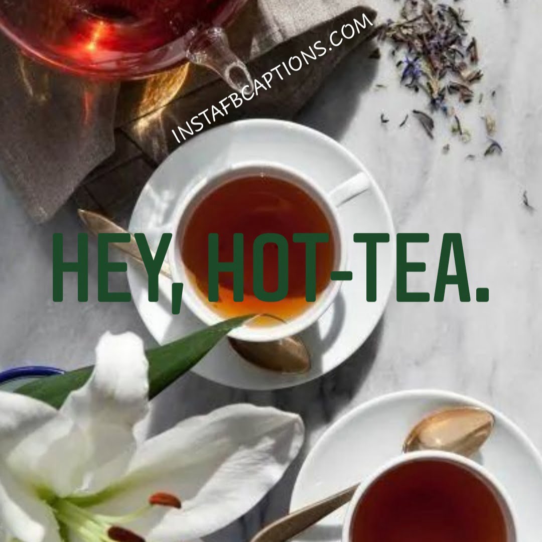 Hey, Hot-tea.  - Short Captions for Tea - Drinking Tea Picture Captions for Instagram in 2023