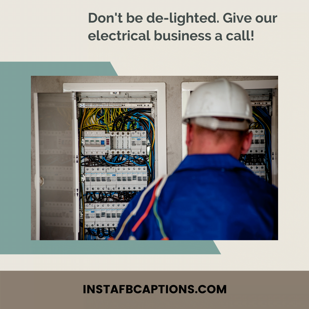 Make The Customer Chuckle Electrical Slogans  - Make the Customer Chuckle Electrical Slogans - 71 Electrician Captions for Instagram Posts in 2023
