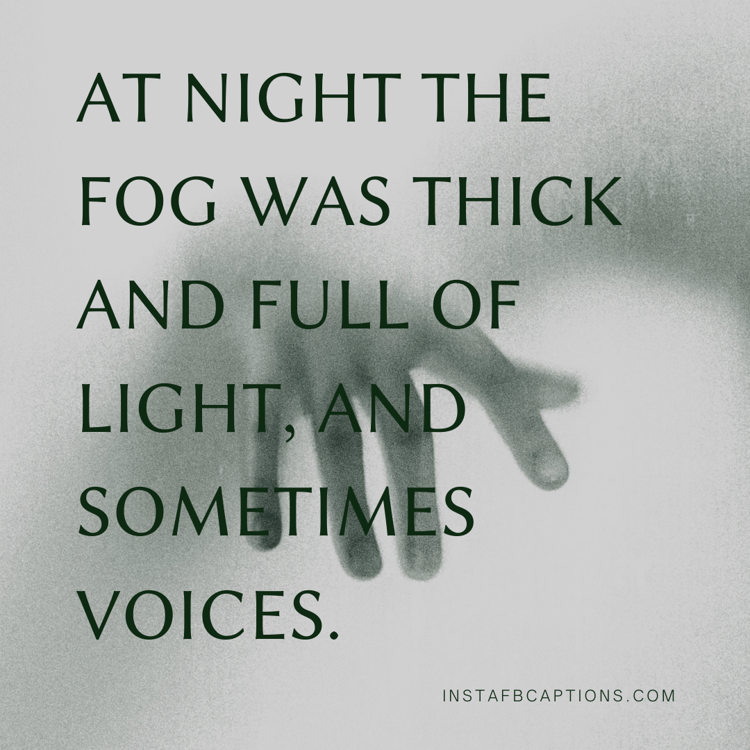 Scary Captions For A Foggy Night Picture  - Scary Captions for a Foggy Night Picture - FOGGY Day Instagram Captions for Fog Pictures in 2022