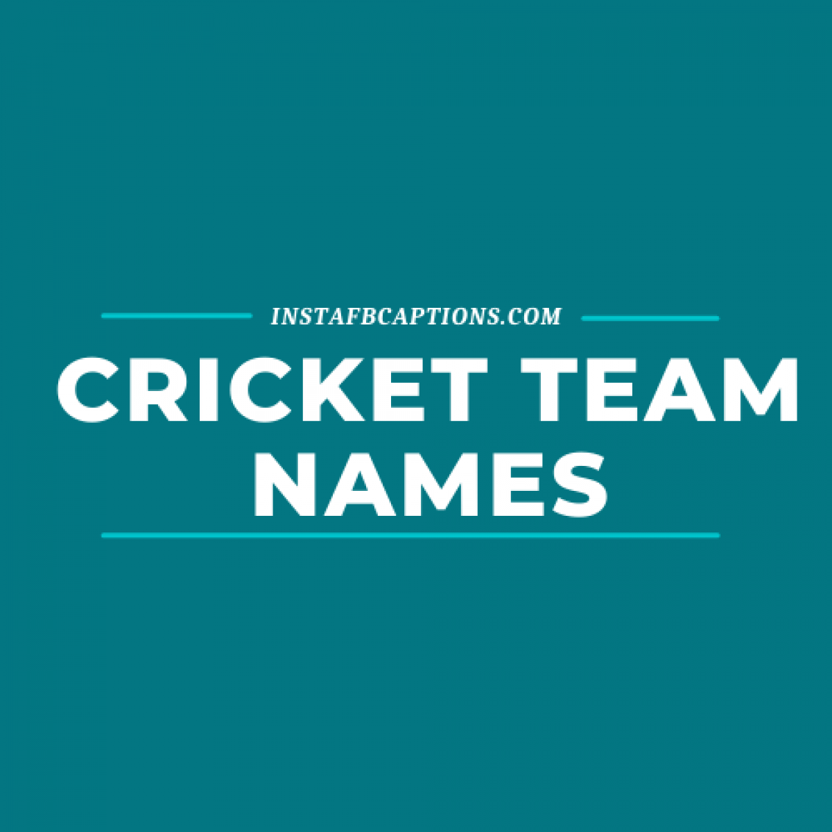 Cricket Team Names Ideas for Tournaments in 2023