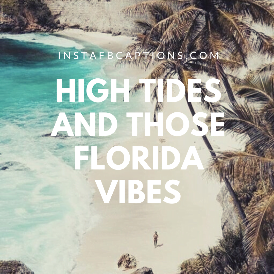 High tides and those Florida vibes  - Florida Fall Instagram Captions - 80+ Best Florida Instagram Captions &amp; Quotes in 2023