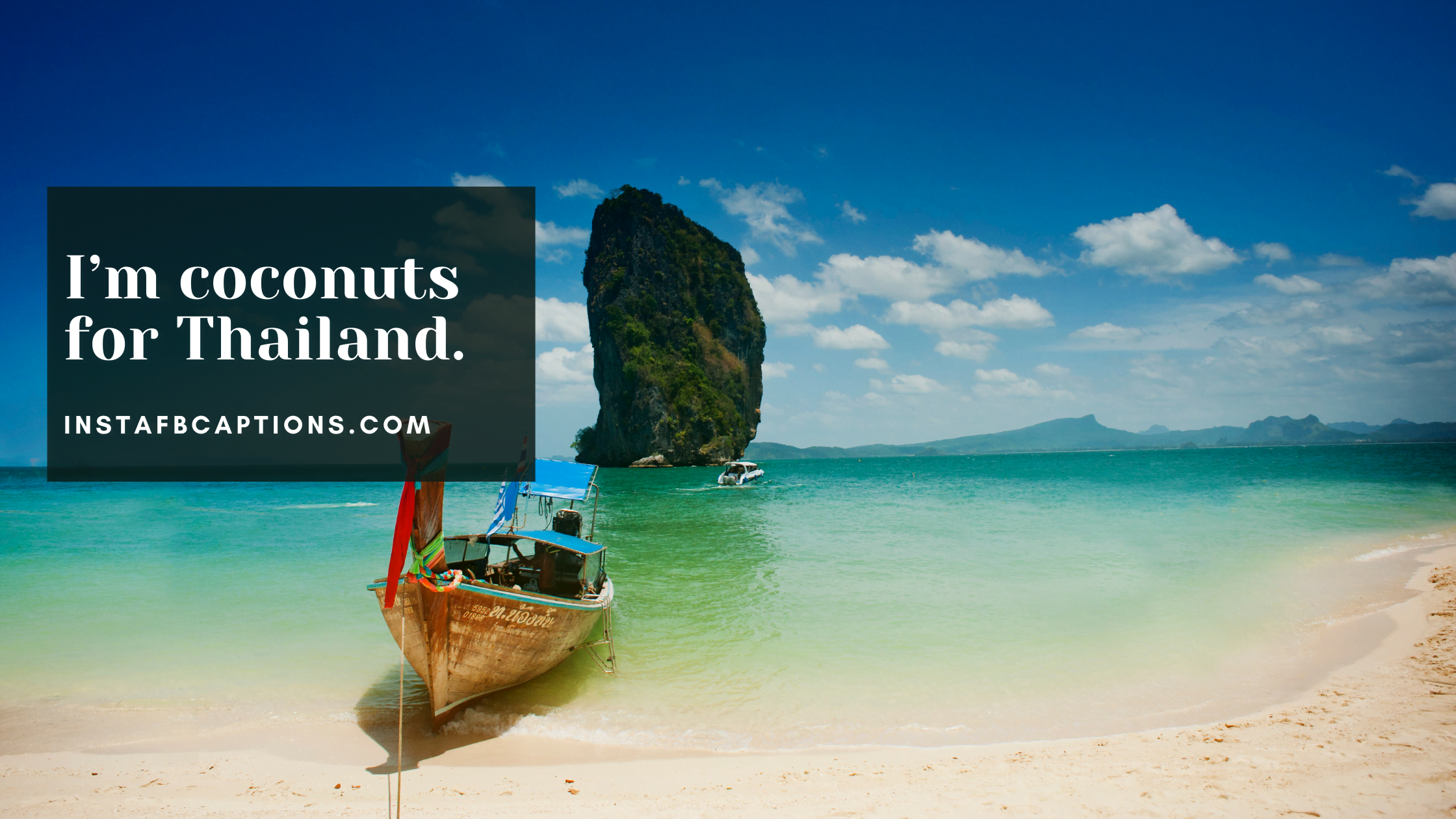 I’m coconuts for Thailand.  - Awesome Thailand Food Captions  - Around 65 Amazing Thailand Captions &#8211; You Must Try In 2023