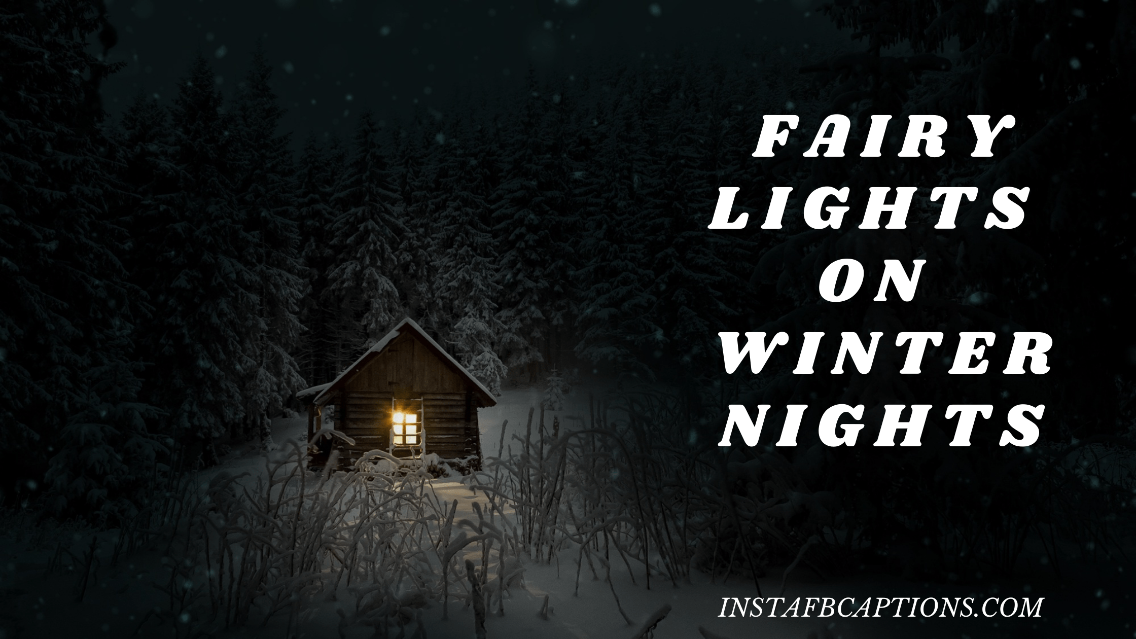 Fairy lights on winter nights  - Winter Night Captions for Instagram - Peaceful 120+ Night Captions For Instagram In 2022