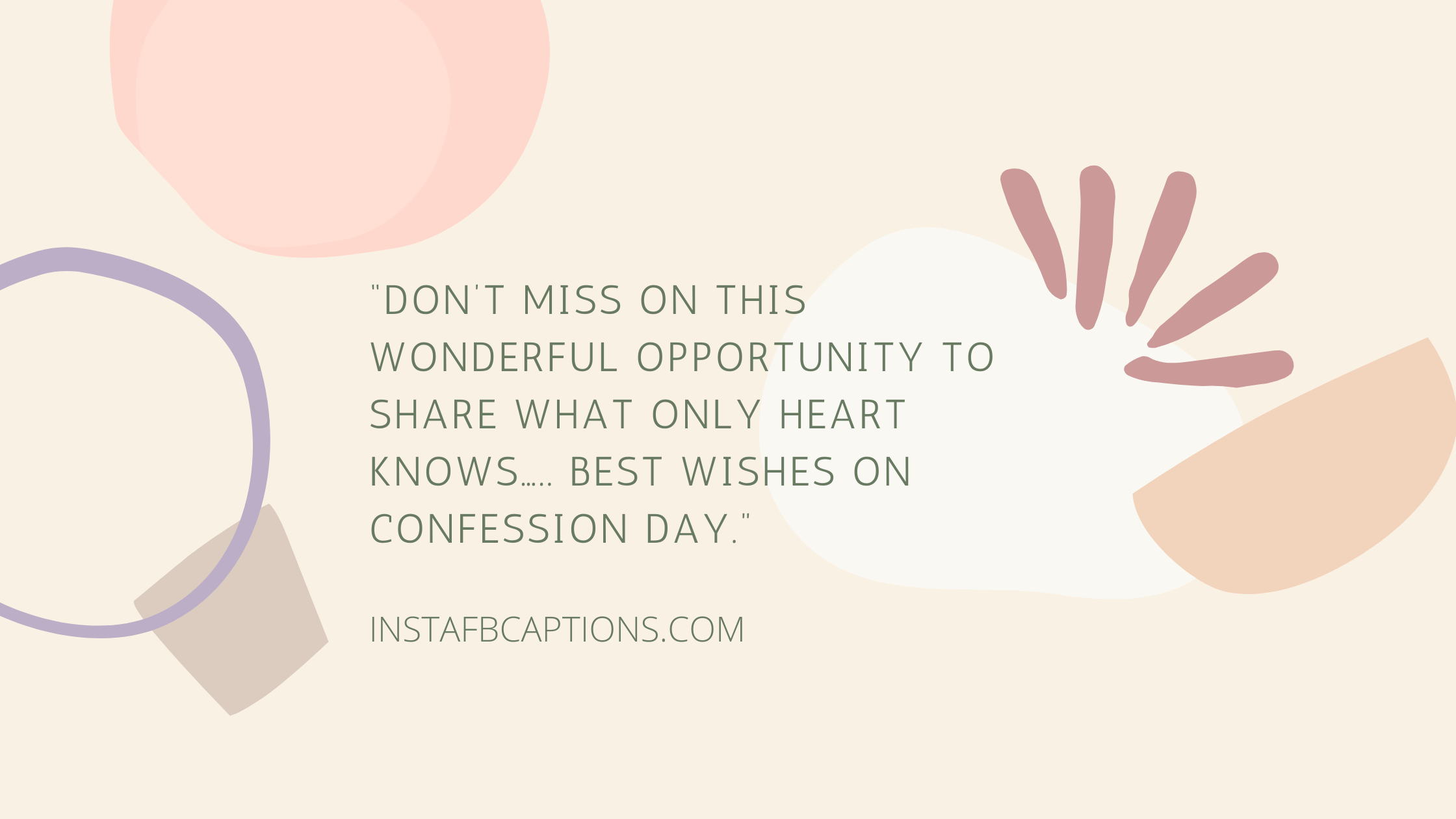 Cool Happy Confession Day Image Captions  - Cool Happy Confession Day Image Captions - 103 Happy Confession Day Instagram Captions in 2023