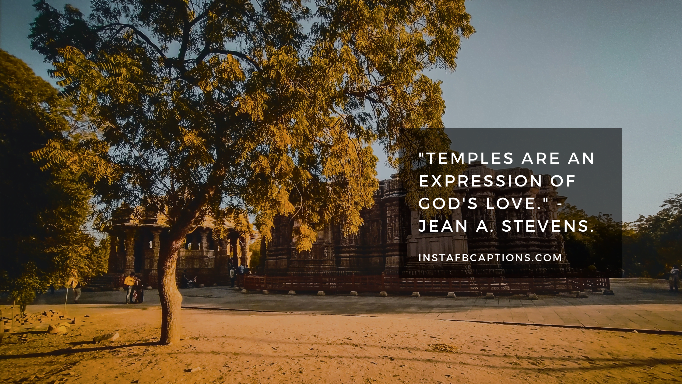 "Temples are an expression of God's love." - Jean A. Stevens  - Sun Temple Instagram Captions - 95+ Temple Photo Instagram Captions, Quotes &#038; Hashtags 2023